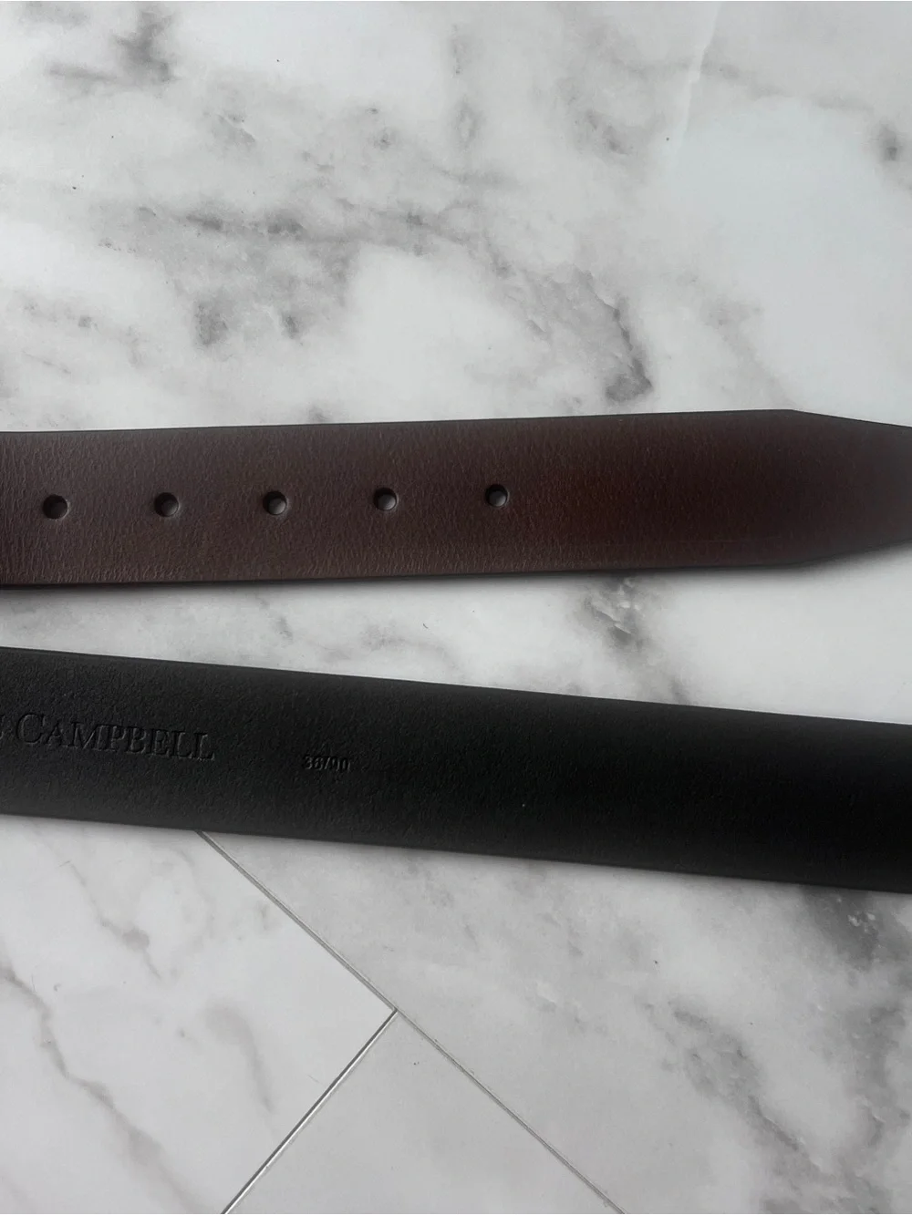 James Campbell Men's  Brown Leather Belt Size 36